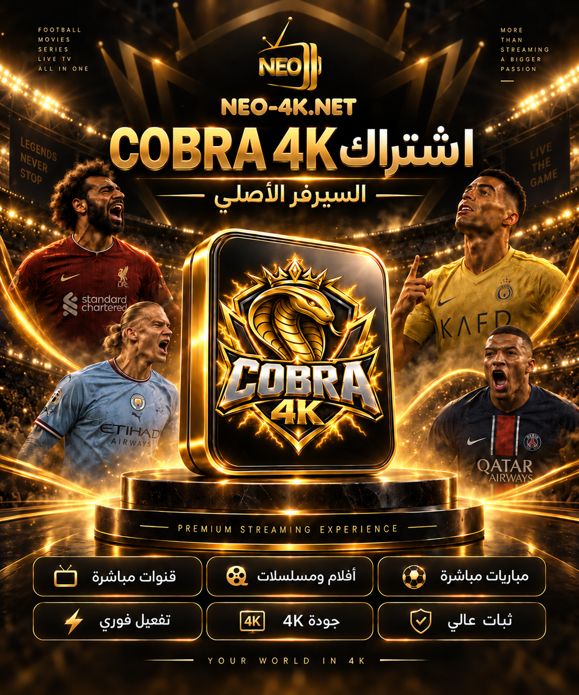 COBRA-PR1 COBRA 4K -أشتراك كوبرا 12 شهر - الصورة 1